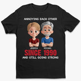 Custom Unisex T-shirt, Premium T-shirt, Hoodie - Personalized Anniversary Wedding Gifts For Husband And Wife, Him And Her - Growing Old, Never Growing Apart