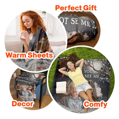 I Am Always With You - Personalized Memory Photo Blanket