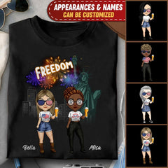 Freedom American, Happy 4th Of July - Personalized T-shirt, Gift For Friend