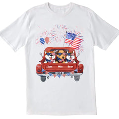Independence Day Fireworks - Personalized T-Shirt, 4th Of July Dog T-Shirt