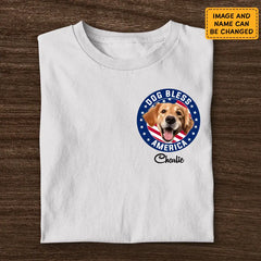 Dog Bless America - Personalized T-Shirt - 4th July TS - PT3856